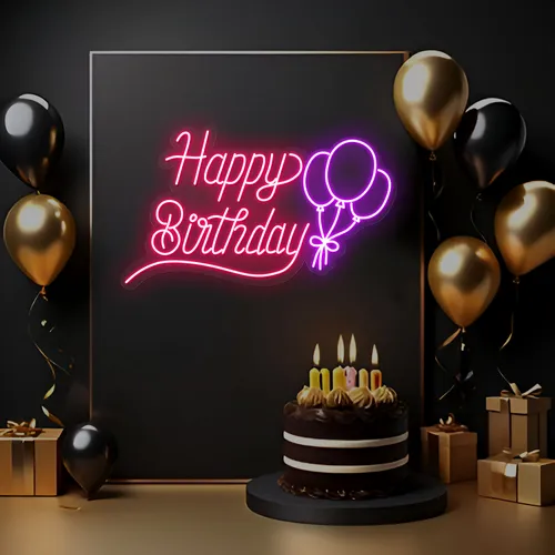 Happy Birthday Glow Neon Sign - Australia Neon Signs