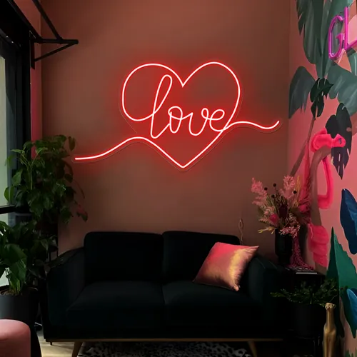 Heart of Love Neon Sign - Australia Neon Signs