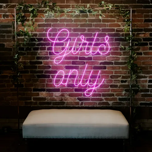 Chic Pink Girls Only Neon Sign - Australia Neon Signs
