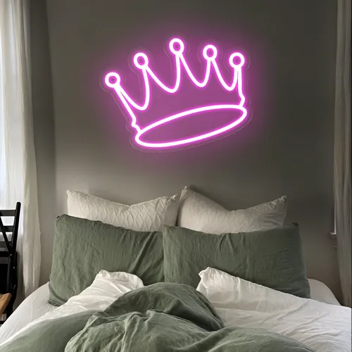 Majestic Pink Crown Neon Sign - Australia Neon Signs