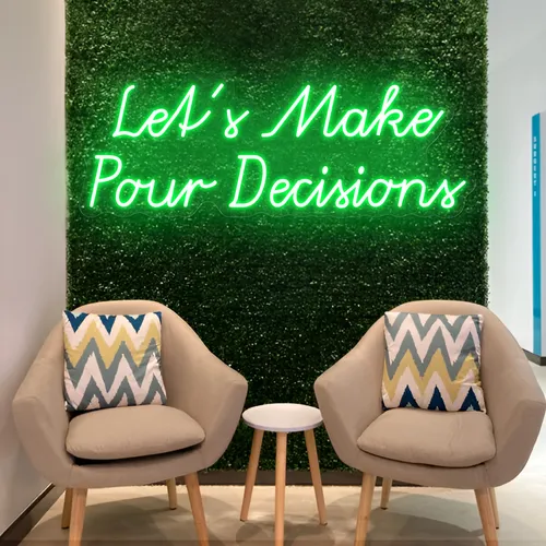 Stylish "Let's Make Pour Decisions" Neon Sign - Australia Neon Signs