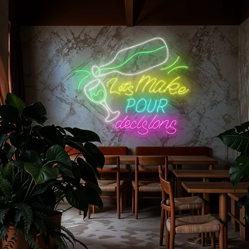 Cool "Let's Make Pour Decisions" Neon Sign - Australia Neon Signs