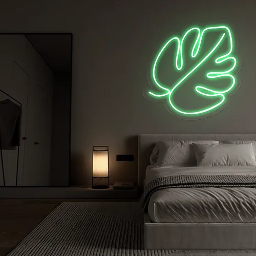 Tropical Monstera Leaf Neon Sign - Australia Neon Signs