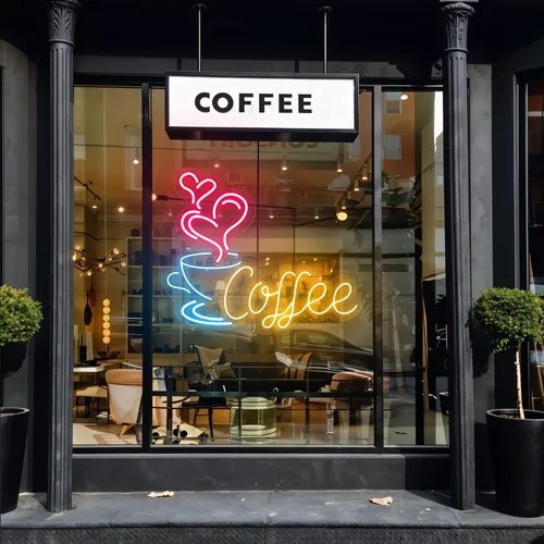 Coffee Love Window Neon Sign