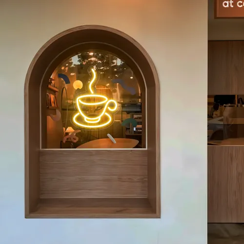 Coffee Cup Window Neon Sign - Australia Neon Signs