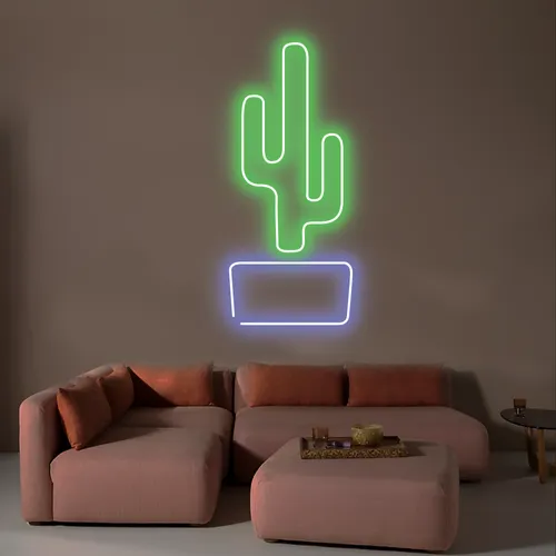 Cactus Vertical Neon Sign - Australia Neon Signs