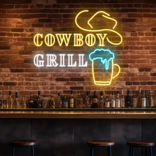 Cowboy Grill Neon Sign - Australia Neon Signs