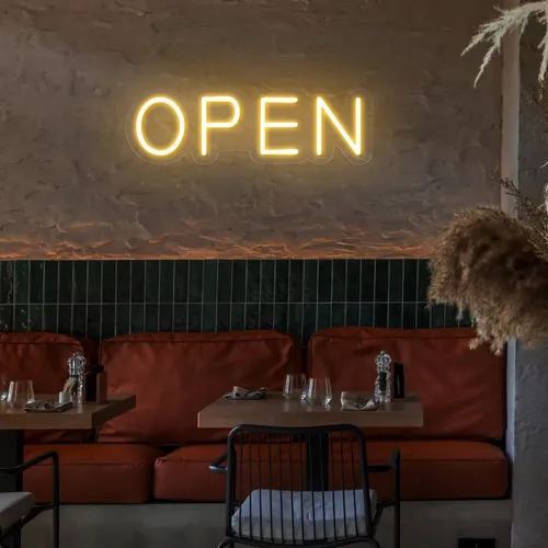 Open Block Neon Sign - Australia Neon Signs