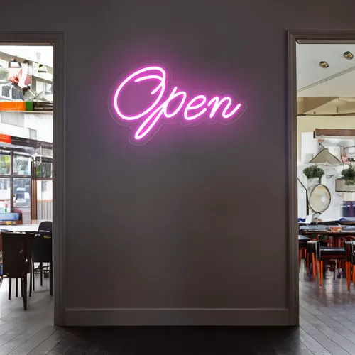 Open Script Neon Sign - Australia Neon Signs