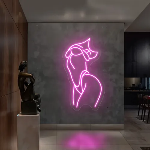Body Outline Side Pose Neon Sign - Australia Neon Signs