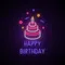 Happy Birthday with Cake Neon Sign - Australia Neon Signs