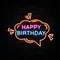 Happy Birthday in Bubble Thought Neon Sign - Australia Neon Signs