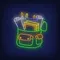 Backpack With Stationery Neon Sign - Australia Neon Signs