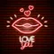 Lips with Love You Neon Sign - Australia Neon Signs