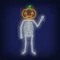 Skeleton with Pumpkin Head Neon Sign - Australia Neon Signs