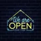 We Are Open Blue and Yellow Neon Sign - Australia Neon Signs