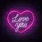 Pink Love You Neon Sign - Australia Neon Signs