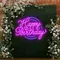 Happy Birthday Purplish Neon Sign - Australia Neon Signs